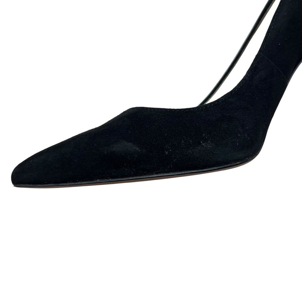 Ann‎ Taylor Black Mila Suede Pointed Toe Pumps SZ 9.5 Office Career Classic - Picture 5 of 7